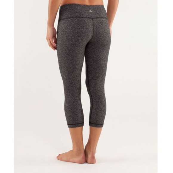 Lululemon Women’s Wunder Under Herringbone Patterns Crop Leggings Size 4 - Picture 6 of 8